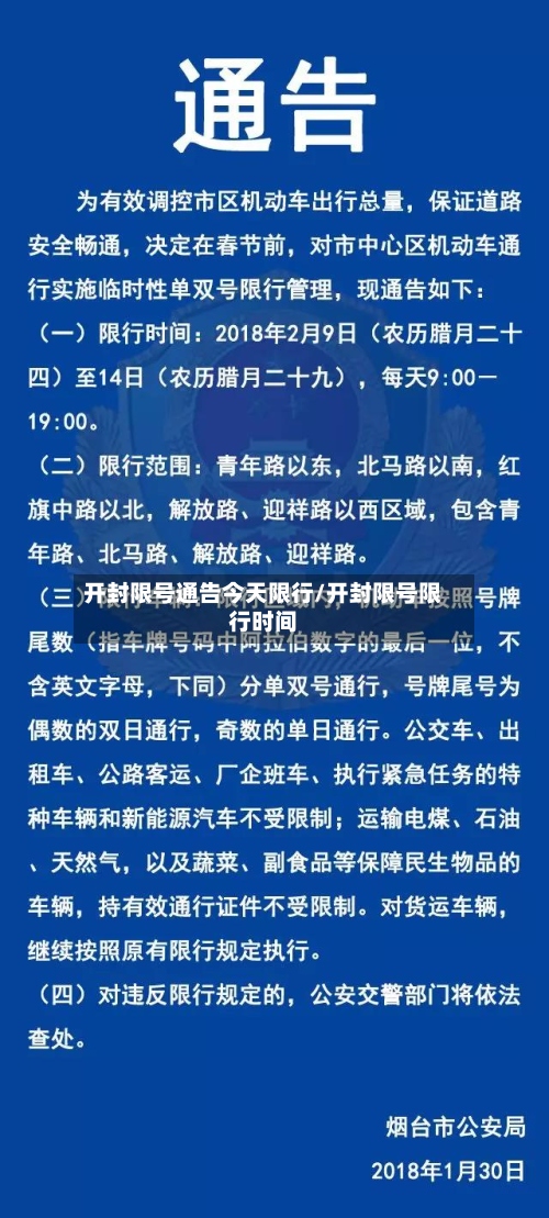 开封限号通告今天限行/开封限号限行时间-第2张图片