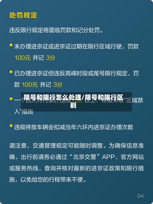 限号和限行怎么处理/限号和限行区别