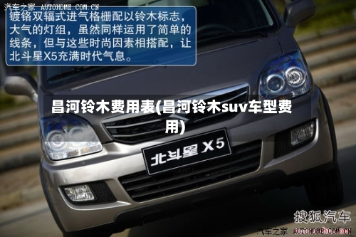 昌河铃木费用表(昌河铃木suv车型费用)