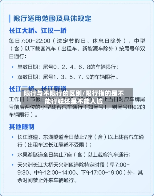 限行与不限行的区别/限行指的是不能行驶还是不能入城-第2张图片