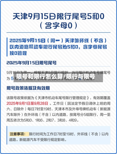 限号和限行怎么算/限行与限号