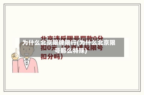 为什么北京限牌限行(为什么北京限号那么特殊)-第2张图片