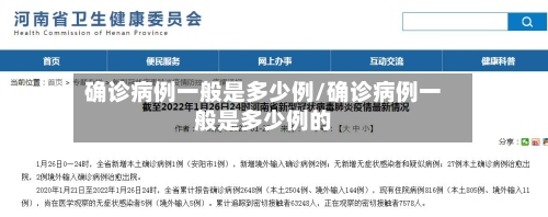 确诊病例一般是多少例/确诊病例一般是多少例的-第3张图片