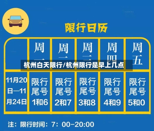 杭州白天限行/杭州限行是早上几点