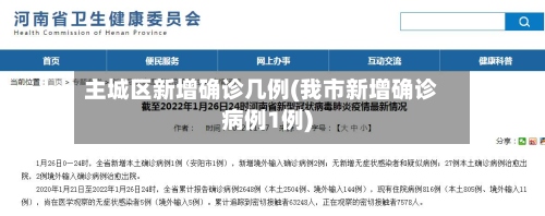 主城区新增确诊几例(我市新增确诊病例1例)-第3张图片