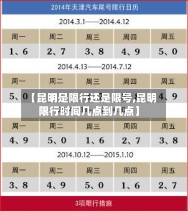 【昆明是限行还是限号,昆明限行时间几点到几点】-第2张图片
