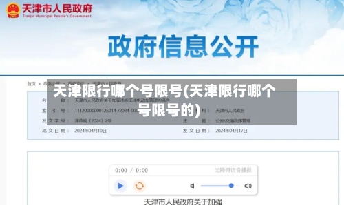 天津限行哪个号限号(天津限行哪个号限号的)-第2张图片