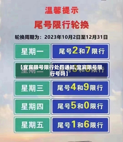 【宜宾限号限行处罚通知,宜宾限号限行号吗】-第2张图片