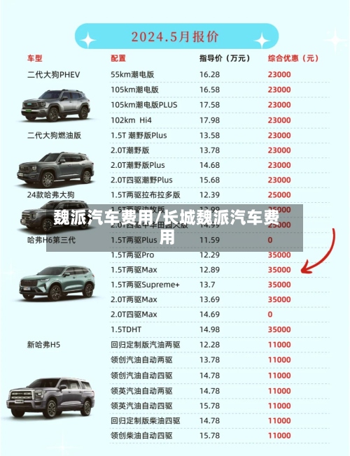 魏派汽车费用/长城魏派汽车费用