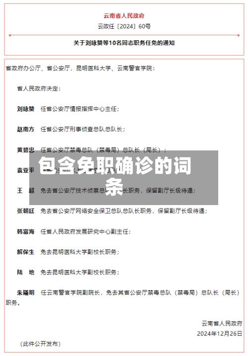 包含免职确诊的词条-第2张图片