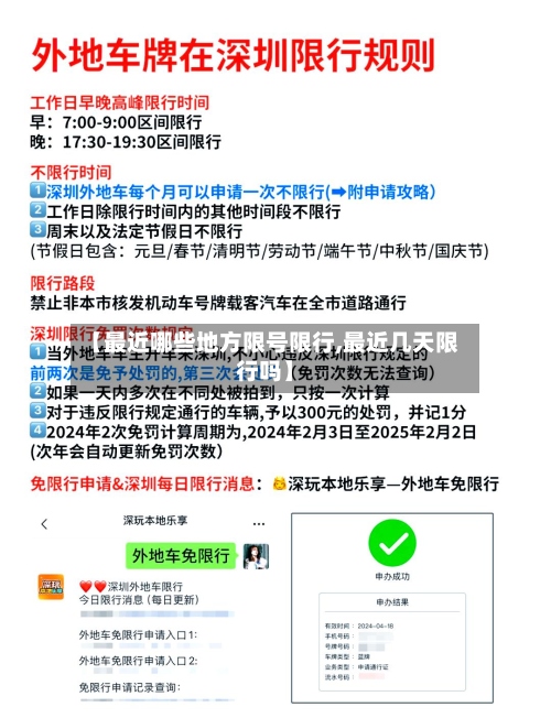 【最近哪些地方限号限行,最近几天限行吗】-第2张图片