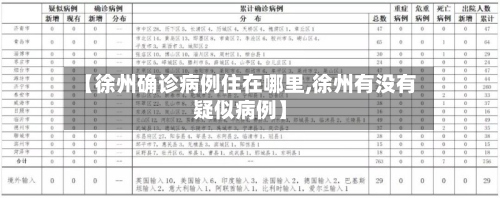 【徐州确诊病例住在哪里,徐州有没有疑似病例】-第3张图片