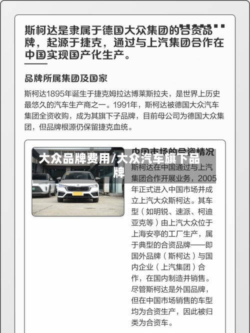 大众品牌费用/大众汽车旗下品牌-第3张图片
