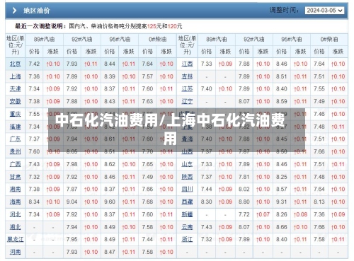 中石化汽油费用/上海中石化汽油费用-第3张图片