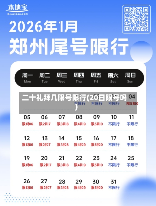 二十礼拜几限号限行(20日限号吗)