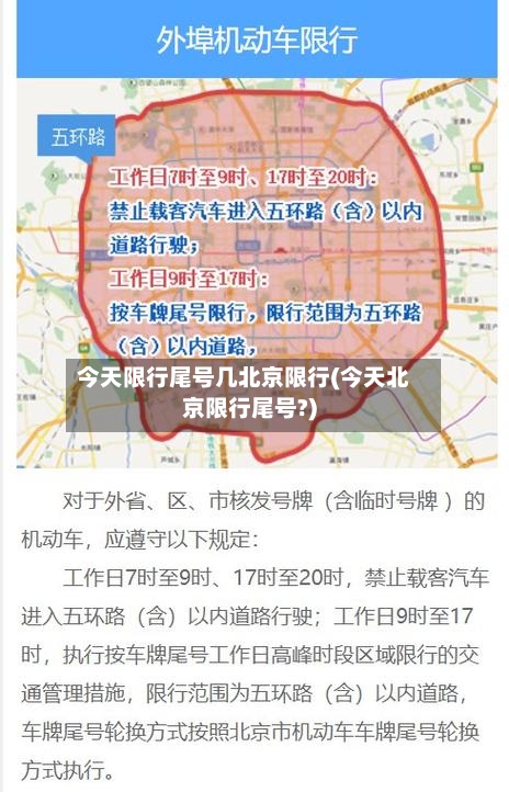 今天限行尾号几北京限行(今天北京限行尾号?)-第2张图片