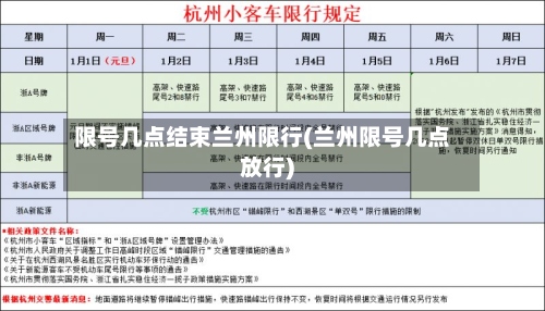 限号几点结束兰州限行(兰州限号几点放行)-第3张图片