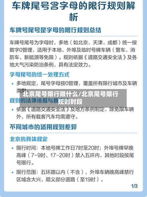 北京尾号限行限什么/北京尾号限行规则时段