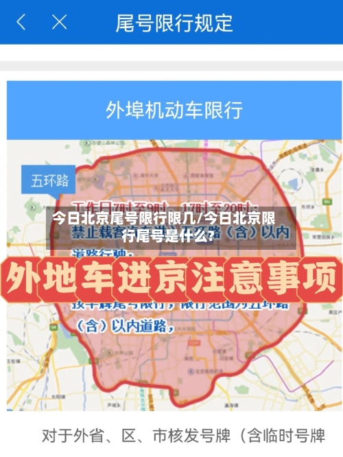 今日北京尾号限行限几/今日北京限行尾号是什么?