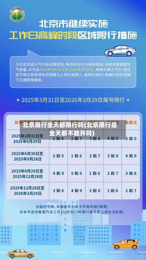 北京限行全天都限行吗(北京限行是全天都不能开吗)