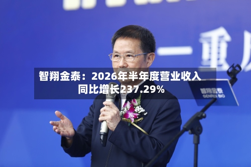 智翔金泰:2026年半年度营业收入同比增长237.29%-第3张图片