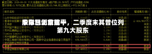 中际旭创前前十股东已无章建平，二季度末其曾位列第九大股东-第3张图片