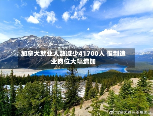 加拿大就业人数减少41700人 惟制造业岗位大幅增加