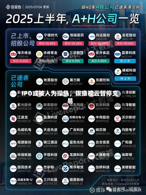 IPO或被人为操纵，拨康视云暂停交易-第2张图片