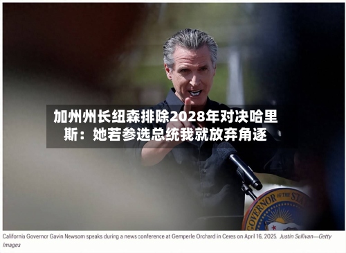 加州州长纽森排除2028年对决哈里斯:她若参选总统我就放弃角逐-第2张图片