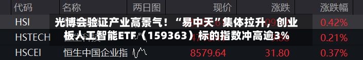 光博会验证产业高景气！“易中天”集体拉升，创业板人工智能ETF（159363）标的指数冲高逾3%-第2张图片