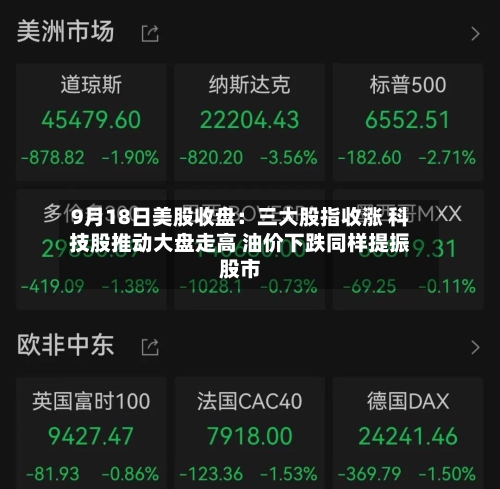 9月18日美股收盘:三大股指收涨 科技股推动大盘走高 油价下跌同样提振股市-第1张图片