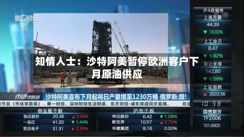 知情人士：沙特阿美暂停欧洲客户下月原油供应