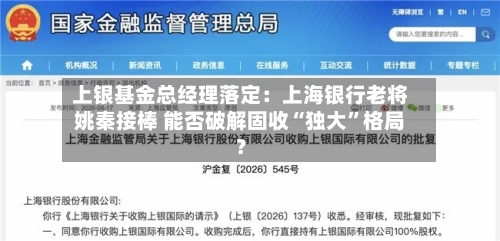 上银基金总经理落定：上海银行老将姚秦接棒 能否破解固收“独大	”格局？-第2张图片