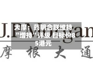 大摩：药明合联维持“增持”评级 目标价85港元-第1张图片