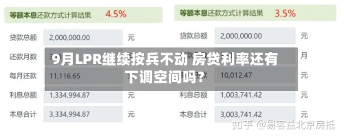 9月LPR继续按兵不动 房贷利率还有下调空间吗?-第2张图片