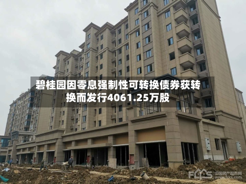 碧桂园因零息强制性可转换债券获转换而发行4061.25万股-第2张图片