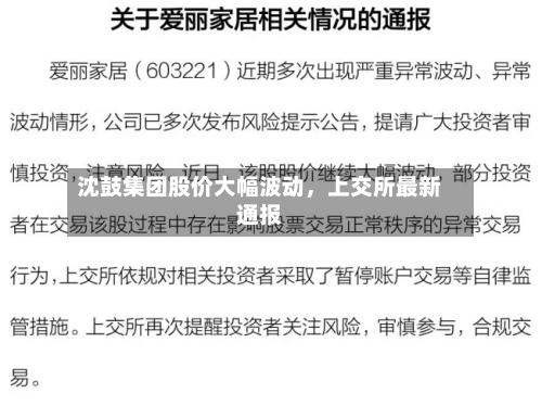 沈鼓集团股价大幅波动，上交所最新通报-第1张图片