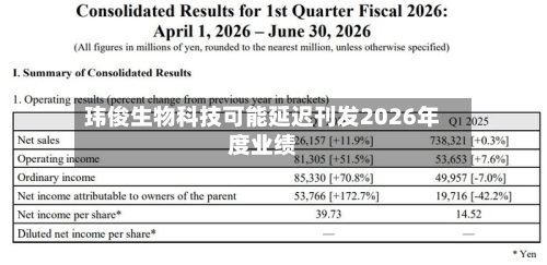 玮俊生物科技可能延迟刊发2026年度业绩-第1张图片