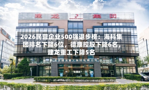2026民营企业500强退步榜：海科集团排名下降6位，德康控股下降6名，建龙重工下降5名-第3张图片