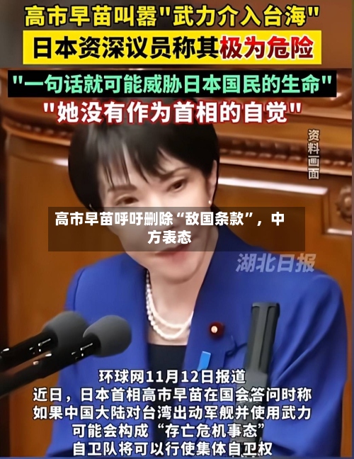 高市早苗呼吁删除“敌国条款	”	，中方表态-第1张图片
