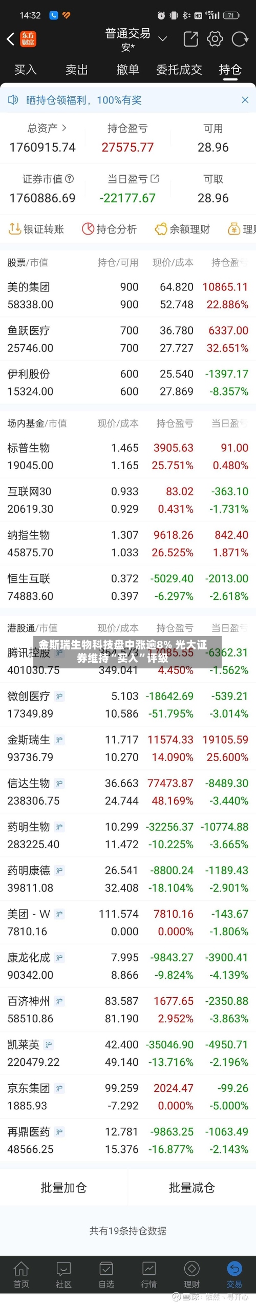 金斯瑞生物科技盘中涨逾8% 光大证券维持“买入	”评级-第2张图片